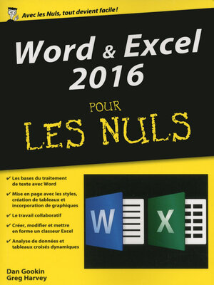 cover image of Word & Excel 2016, mégapoche pour les Nuls